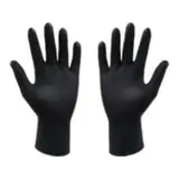 Gants plastique noirs x100